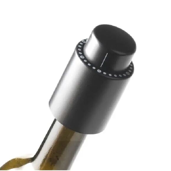 Wine Accessories 4 pc Set - Aerator, Stainless Steel Ice Cubes, 2 Stoppers - Picture 2 of 16